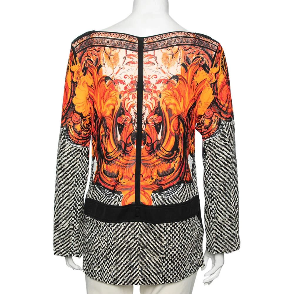 Roberto Cavalli Roberto Cavalli Multicolor Printed Jersey Long Sleeves Top M 3
