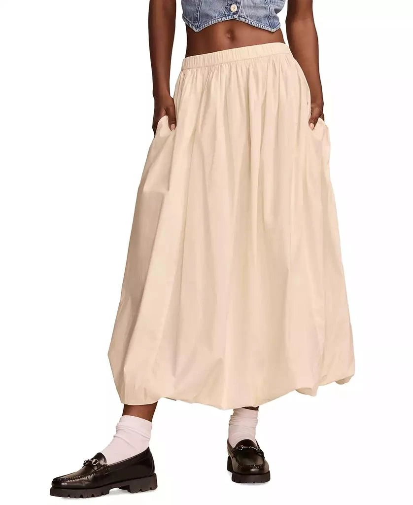 Lucky Brand Women's Cotton Bubble-Hem Maxi Skirt 1