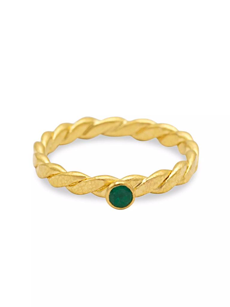 Gurhan Twist ​22K Yellow Gold & Emerald Ring