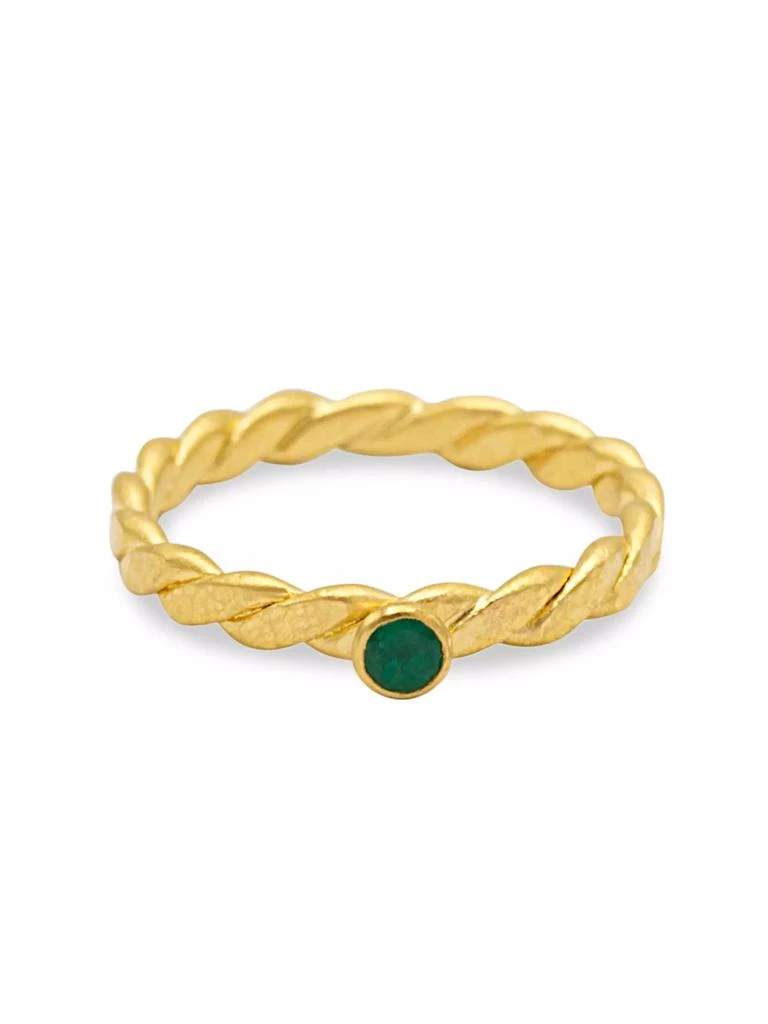 Gurhan Twist ​22K Yellow Gold & Emerald Ring 2
