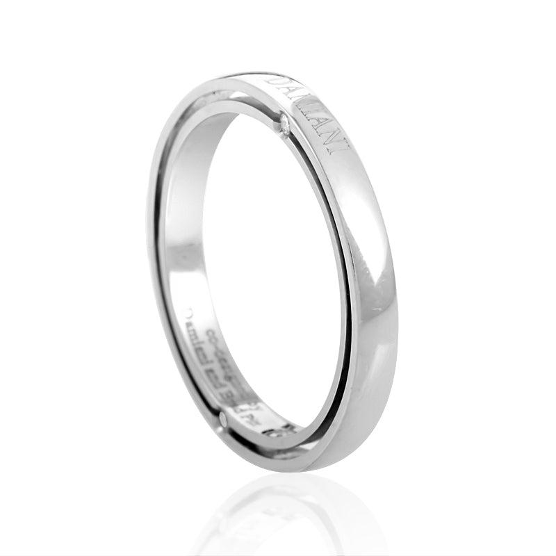 Damiani D.Side Brad Pitt Platinum 4-Diamond Band Ring