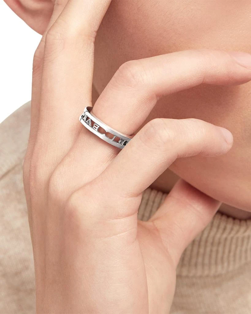 BVLGARI B.Zero1 White Gold 1-Band Logo Ring, EU 60 / US 9 2