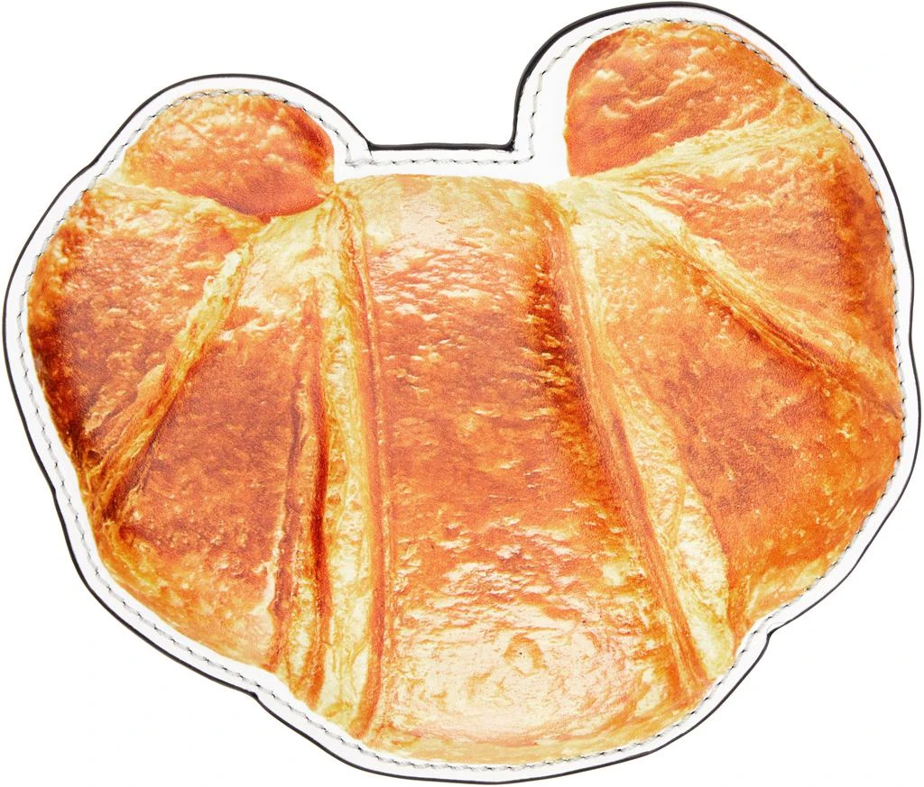 Moschino Beige Croissant Card Holder 1