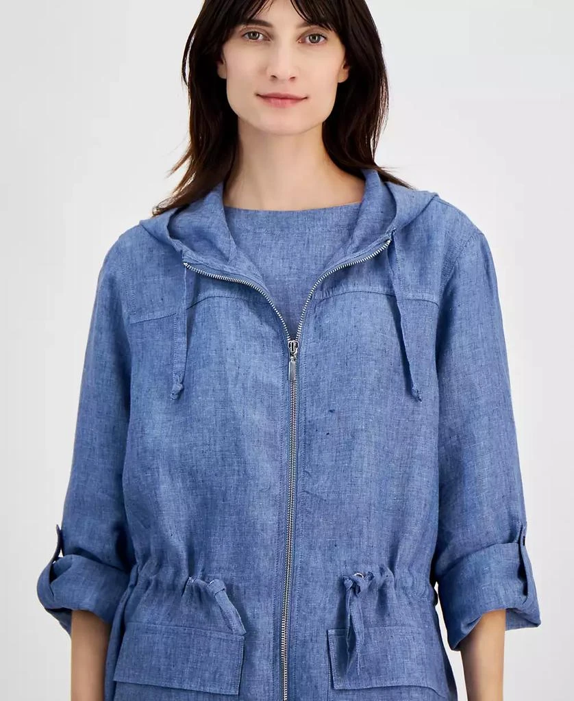 Charter Club Women's Woven Linen Anorak, Created for Macy's 3