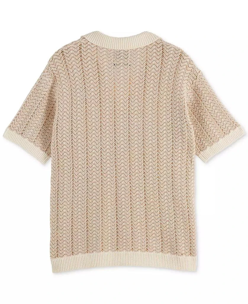 Scotch 
Soda Men
s Structured Knit Sweater Polo Shirt 6