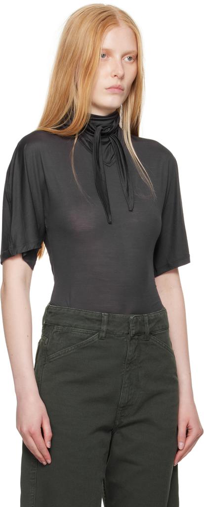 Shop Gray Short Sleeve Foulard T-shirt on Sale at BeyondStyle