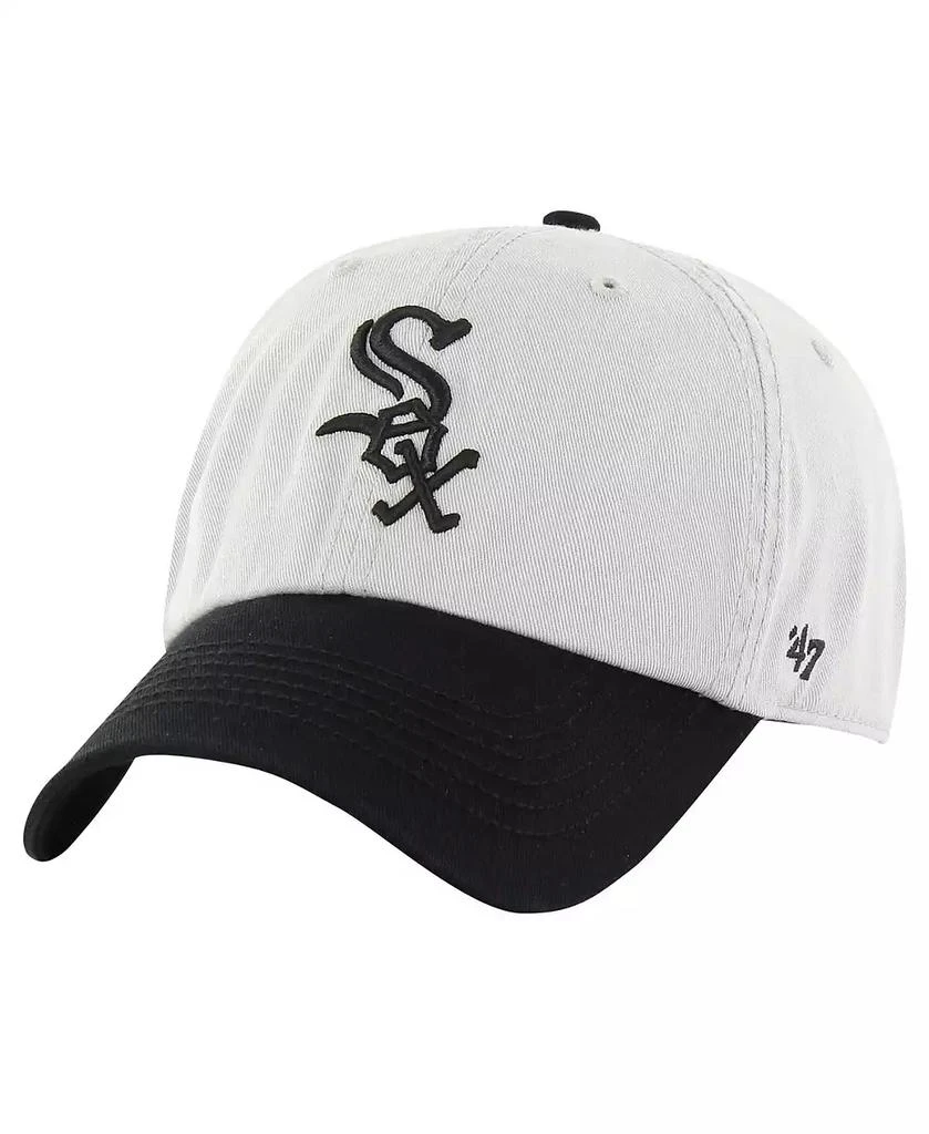 47 Brand Men's Gray/Black Chicago White Sox Sure Shot Classic Franchise Fitted Hat 2