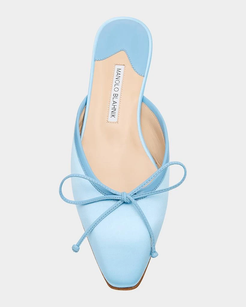 Manolo Blahnik Satin Bow Ballerina Flats 6