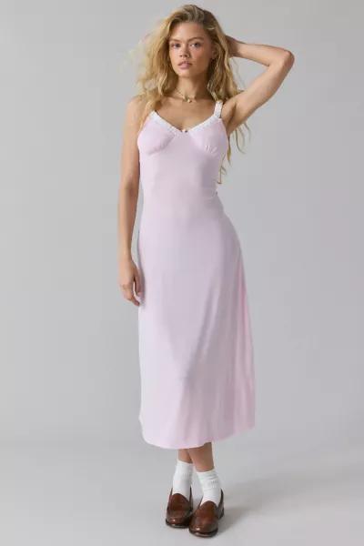 Glamorous Glamorous Light Pink Rosette Slip Midi Dress