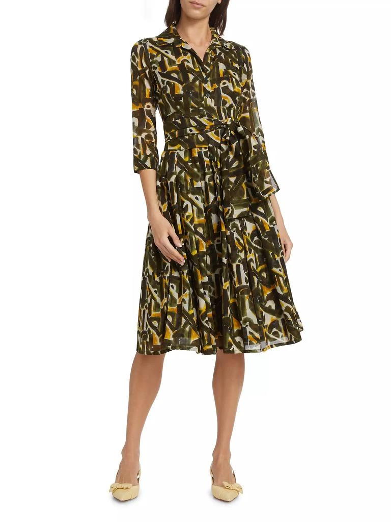 SAMANTHA SUNG Audrey Dot Cotton Shirtdress 6