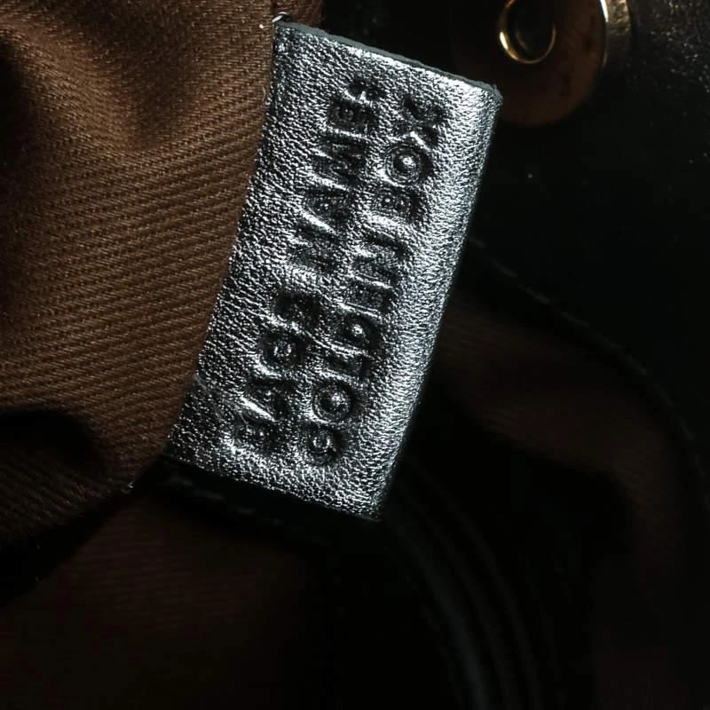 Dolce & Gabbana D&G Metallic Grey Leather Golden Box Messenger Bag 8