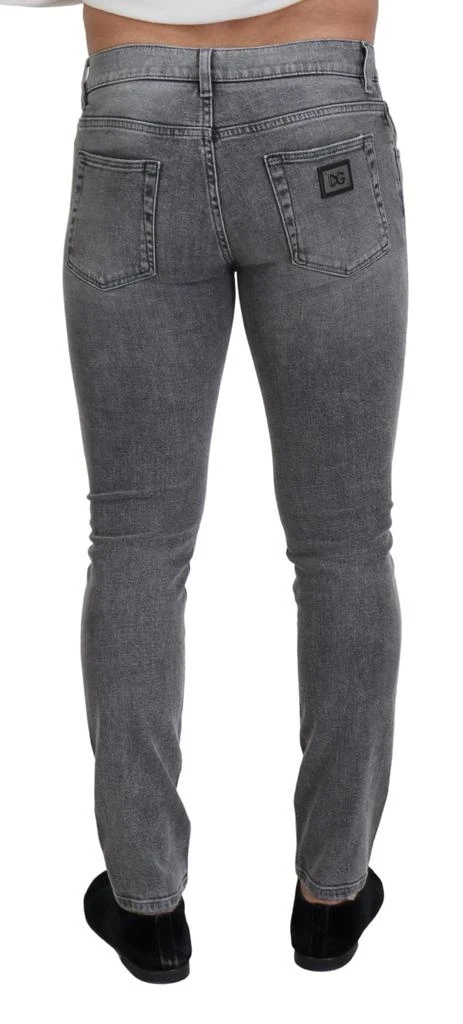 Dolce & Gabbana Dolce & Gabbana Grey Washed Cotton Skinny Denim Jeans 3