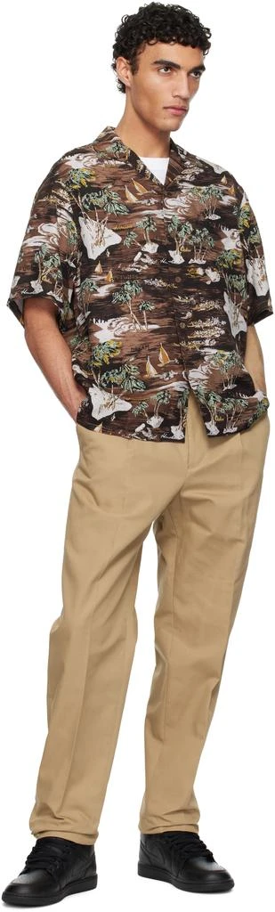 Wacko Maria Brown Rayon Poplin Shirt 4