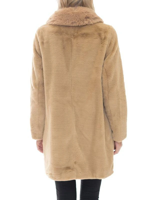 BELLE FARE Shawl Collar Faux Fur Coat 2
