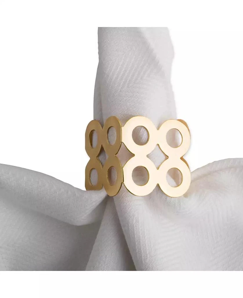 Design Imports Square Die Cut Napkin Ring Set of 6 7