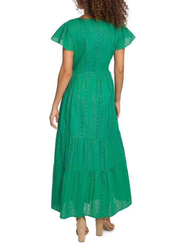 Kensie Eyelet Embroidery Maxi Dress 2