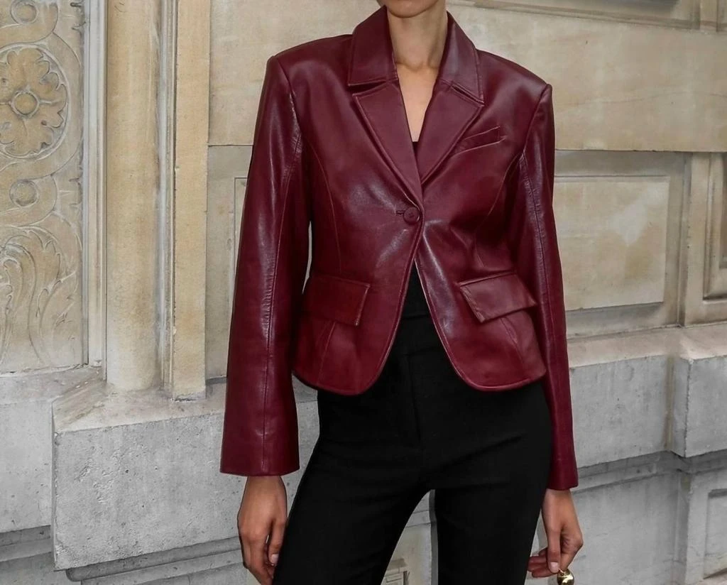 LaMarque Lamarque - Valentina Micro Leather Blazer 6