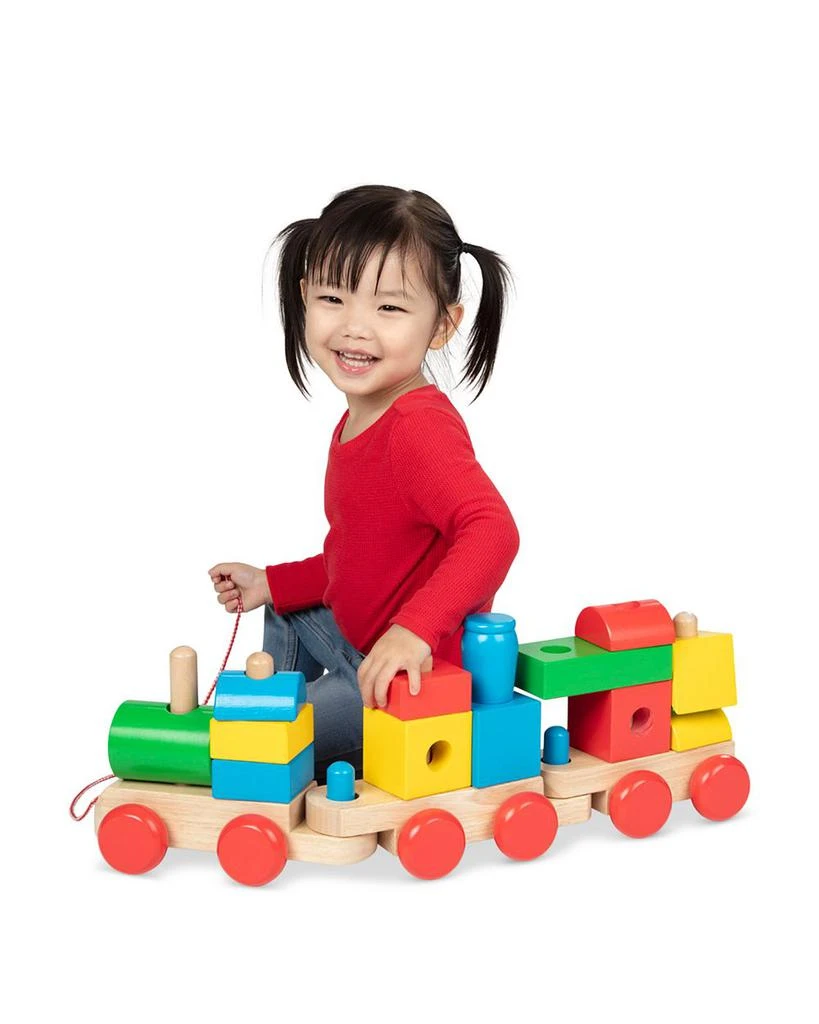 Melissa & Doug Wooden Jumbo Stacking Train Classic - Ages 2+ 3