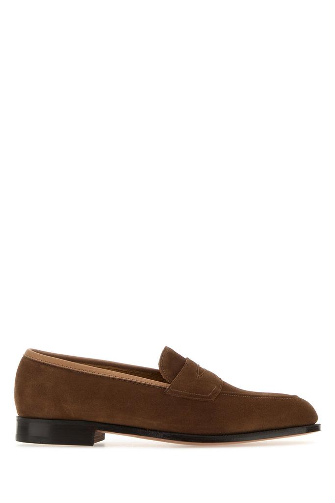 Edward Green Brown suede Piccadilly loafers