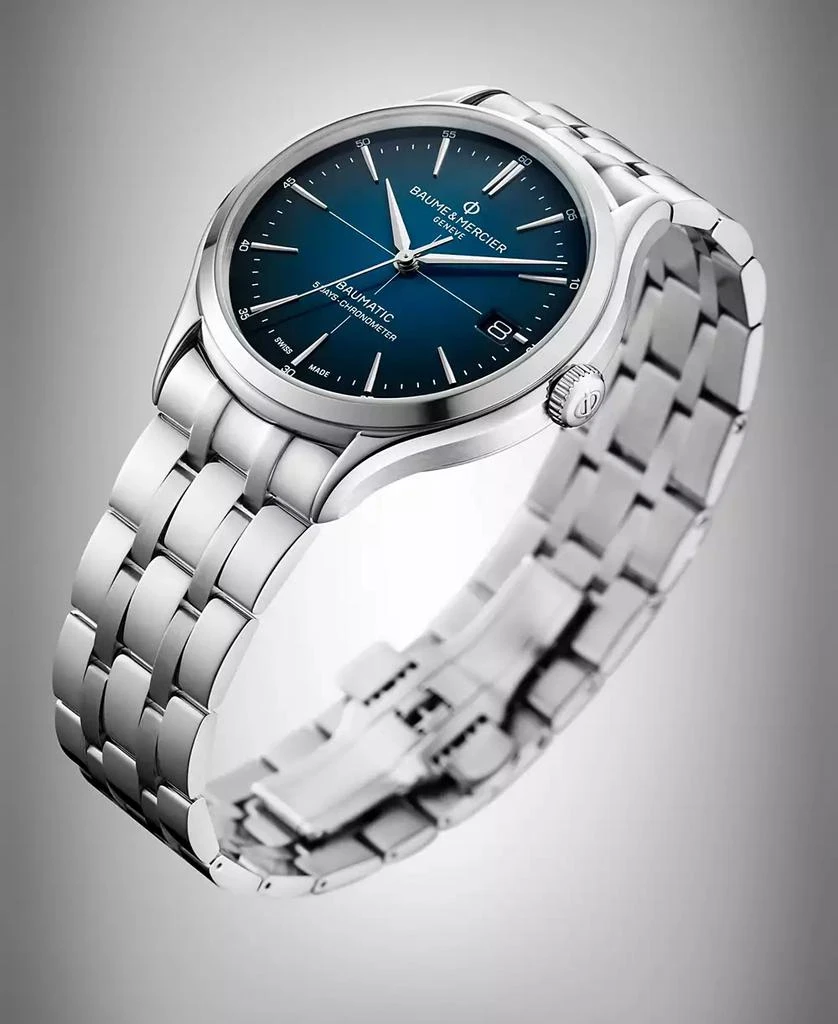 Baume & Mercier Men's Swiss Automatic Clifton Stainless Steel Bracelet Watch 40mm 2