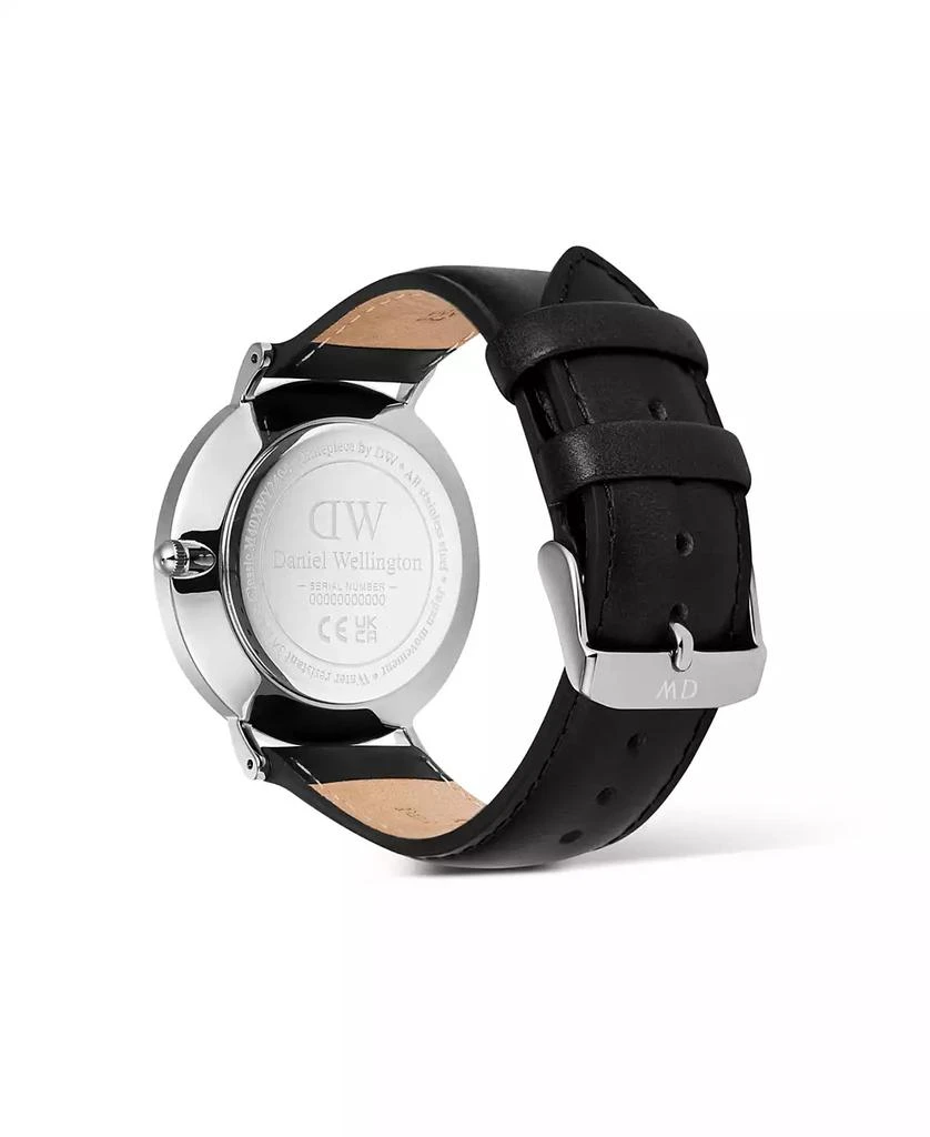Daniel Wellington Men's Analog Black Leather Watch, 40mm 3