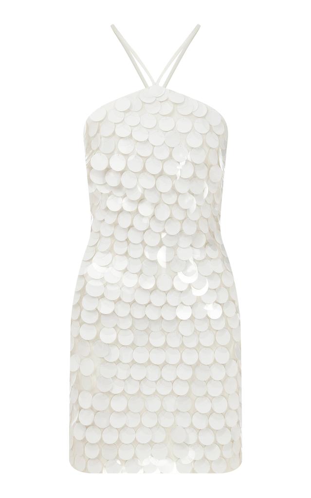 ILA. ILA. - Veronica Paillette-Sequined Halter Mini Dress - White - EU 34 - Moda Operandi