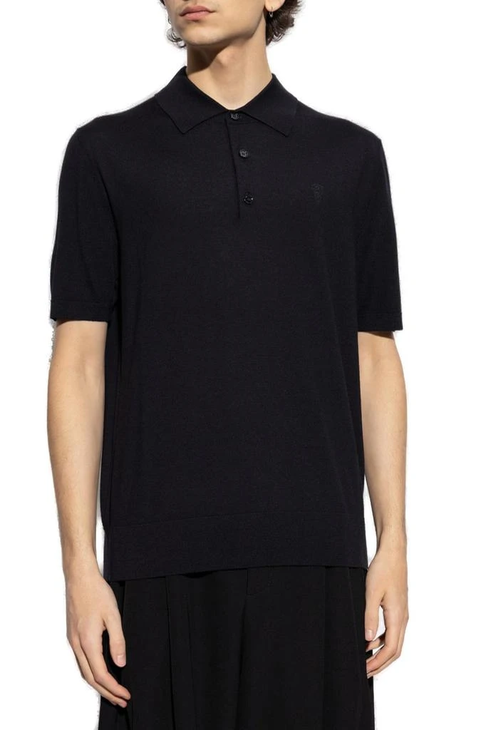 Burberry Burberry Logo Embroidered Knitted Polo Shirt 2