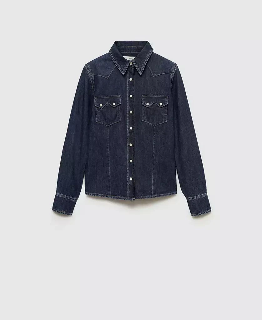 Mango Women's Chest-Pocket Denim Shirt 6