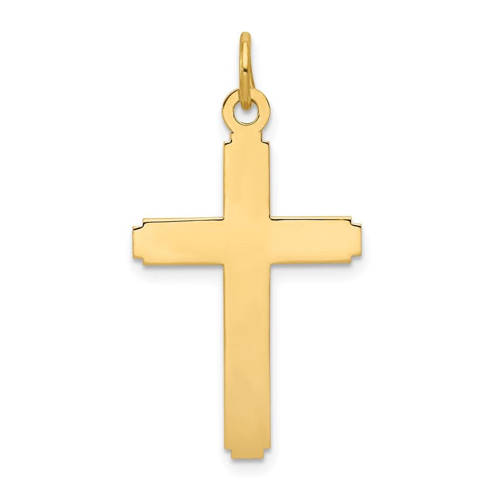 Diamond2Deal 14k Yellow Gold Polished Cross Pendant