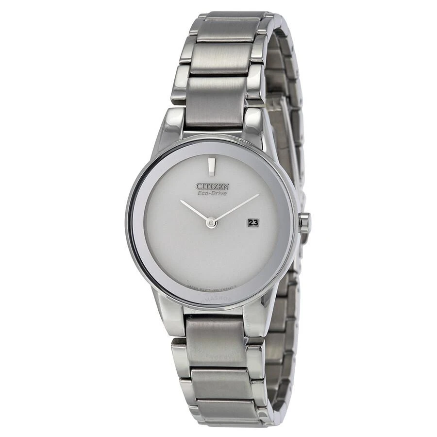 Citizen Open Box - Citizen Axiom Eco-Drive Silver Dial Stainless Steel Ladies Watch GA1050-51A 1