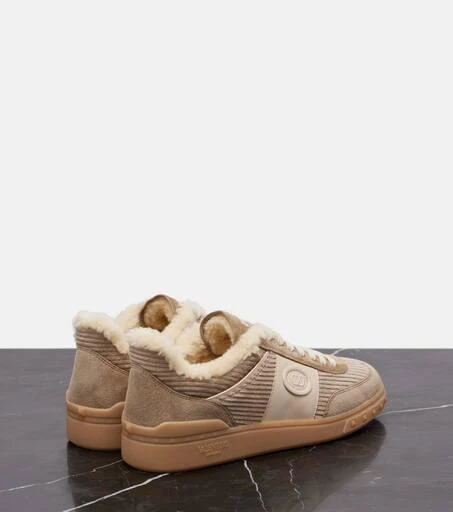 Valentino Upvillage suede and corduroy sneakers 2