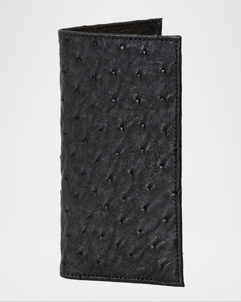 Abas Men's Pocket Secretary Wallet in Ostrich Leather
