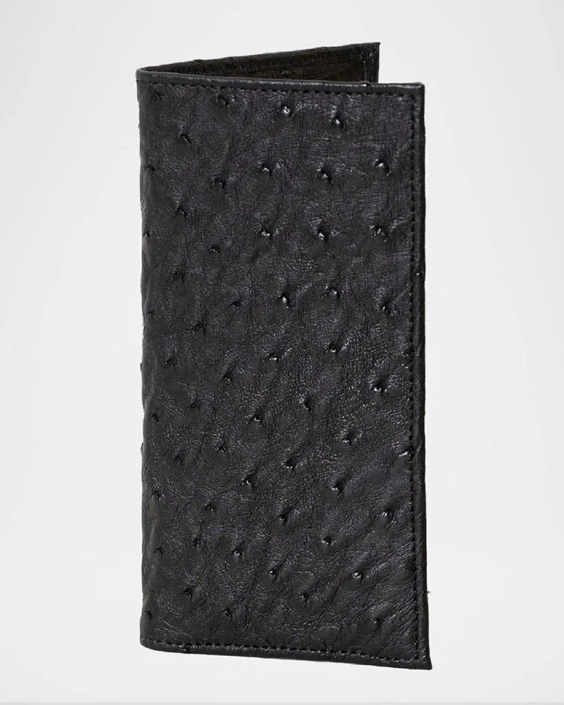 Abas Men's Pocket Secretary Wallet in Ostrich Leather 1