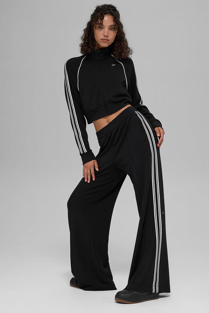 Alo Track Star Full Zip Jacket - Black - Jackets - Free Shipping