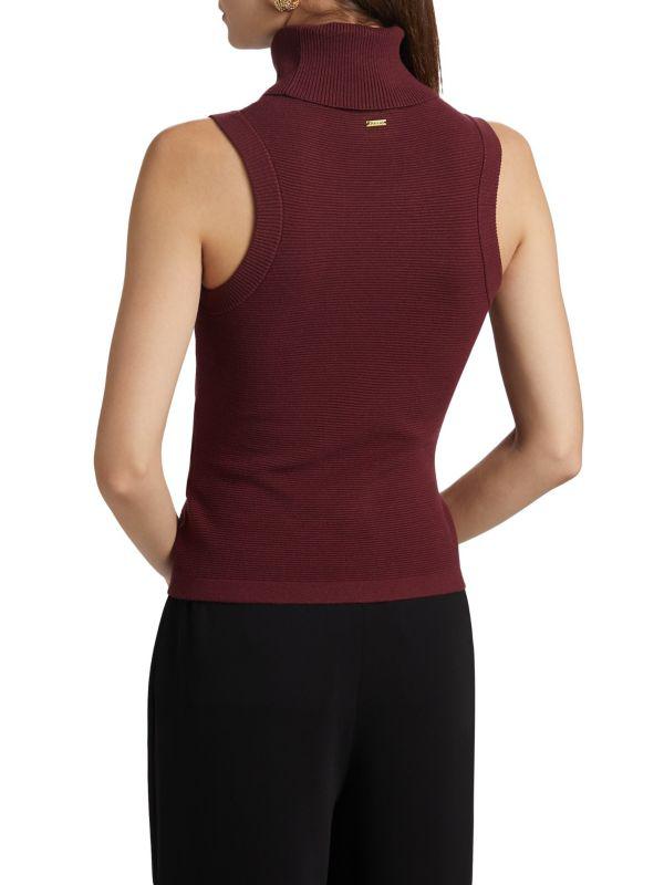 Alice by Temperley Celeste Rib-Knit Turtleneck Sweater Top