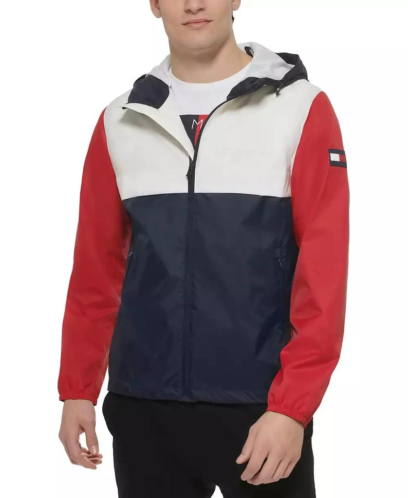 Tommy Hilfiger Men's Stretch Hooded Zip-Front Rain Jacket 1