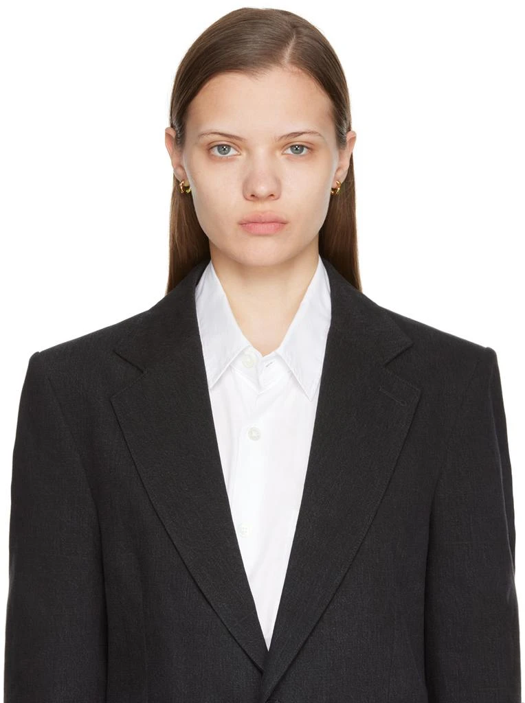 Charlotte Chesnais SSENSE Exclusive Gold & Black Small Wave Earrings 3