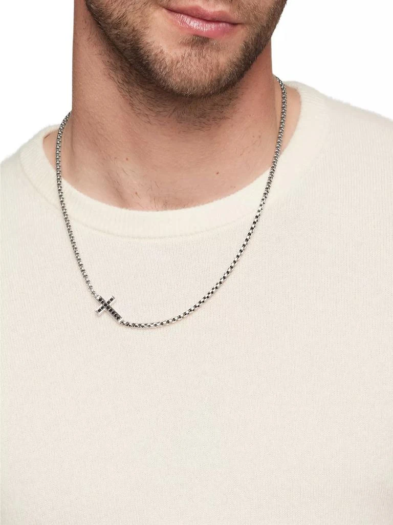 David Yurman Streamline® Cross Station Necklace with Pavé Black Diamonds 2
