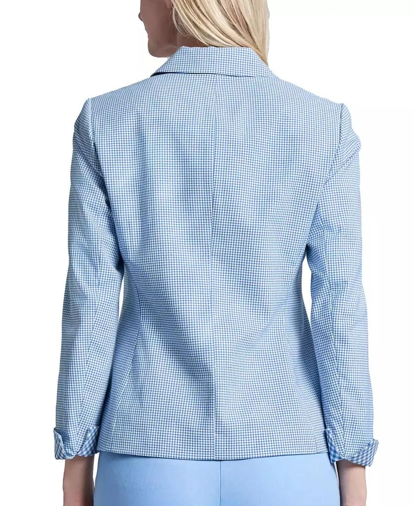 JONES NEW YORK Women's Notched-Collar Gingham Blazer Jacket 2