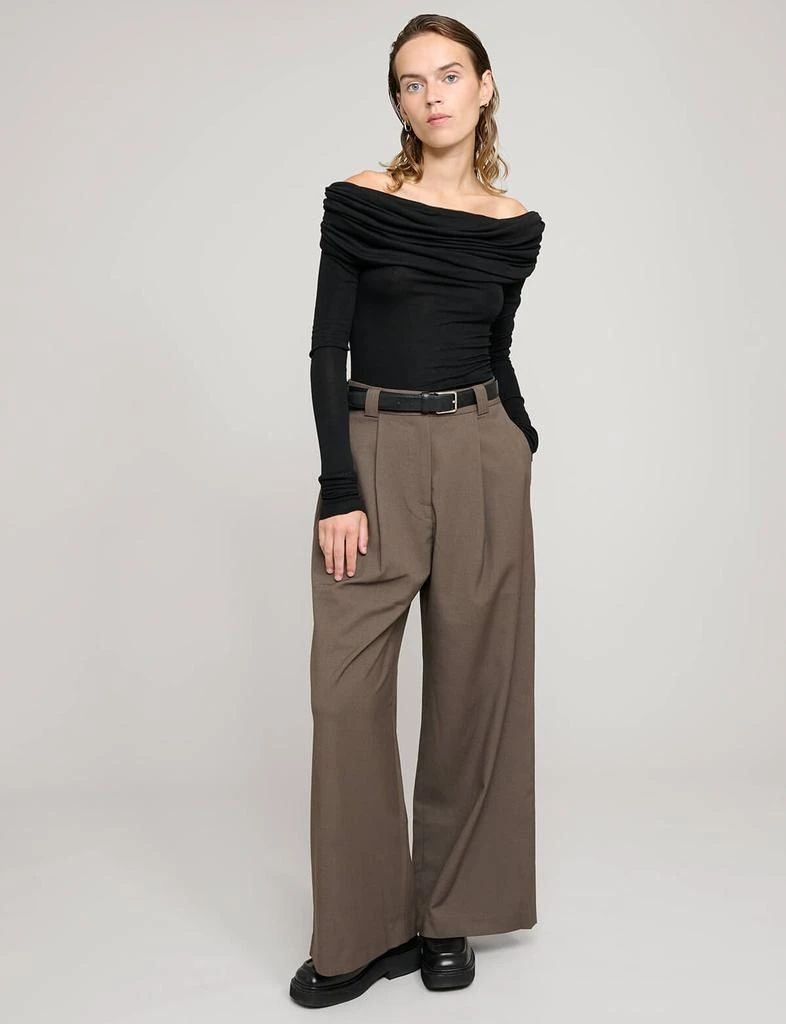Pixie Market Black Off-the-Shoulder Draped Top 6