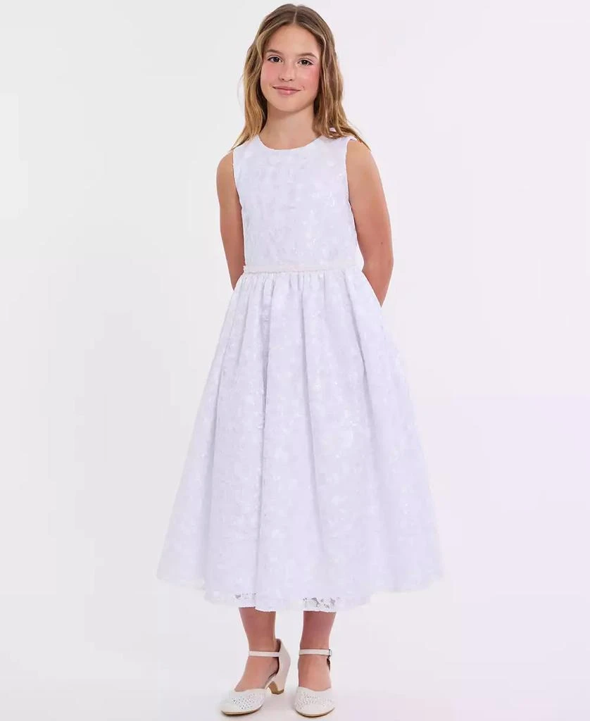 Bonnie Jean Big Girls Sequin Lace Ballerina Communion Dress 1