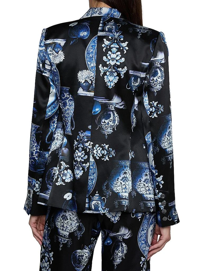 L'Agence Colin Graphic Silk Double-Breasted Blazer 5