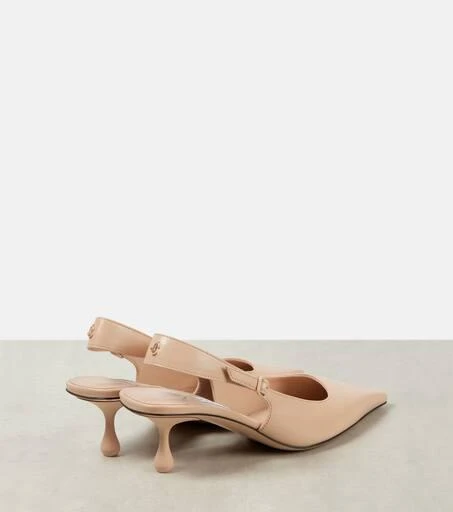 Jimmy Choo Amel 50 leather slingback pumps 3