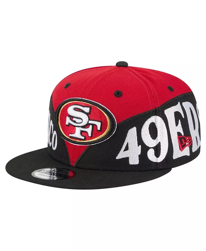 New Era Men's Scarlet/Black San Francisco 49ers Split 9FIFTY Snapback Hat 3