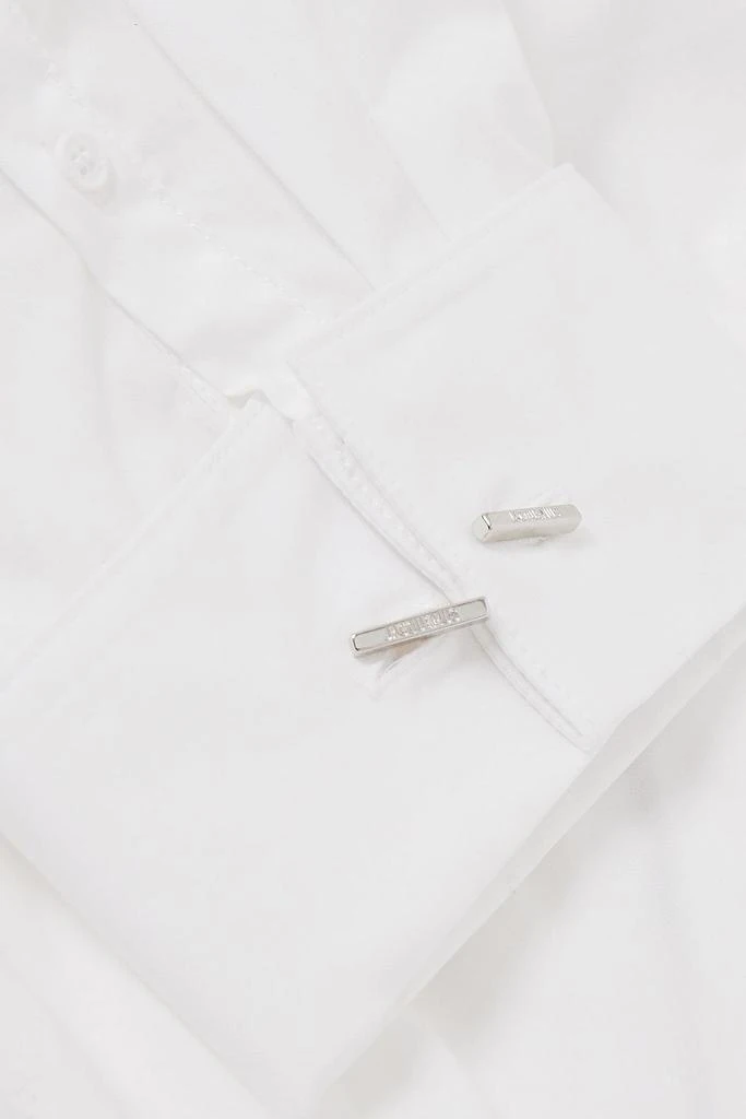 Jacquemus Galliga cutout cotton-blend poplin mini shirt dress 4