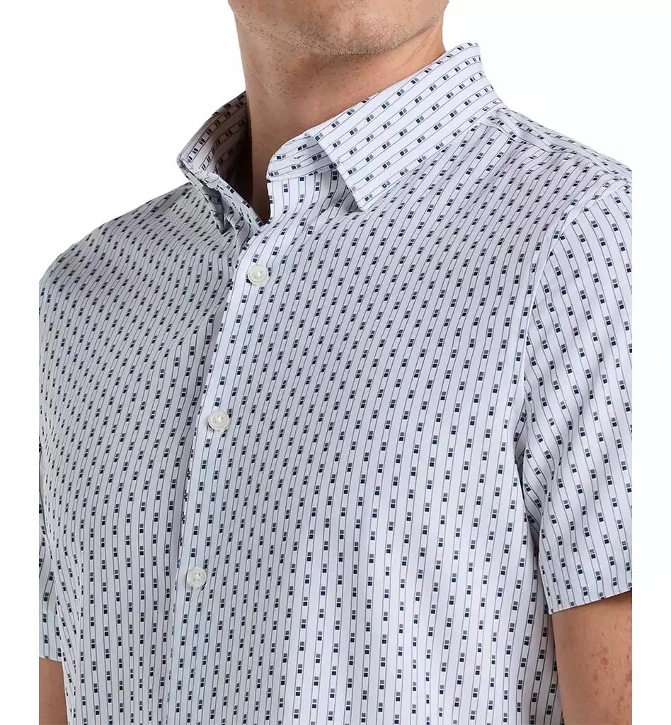 Perry Ellis Men's Slim Fit Short Sleeve Geo Print Button-Down Shirt 3