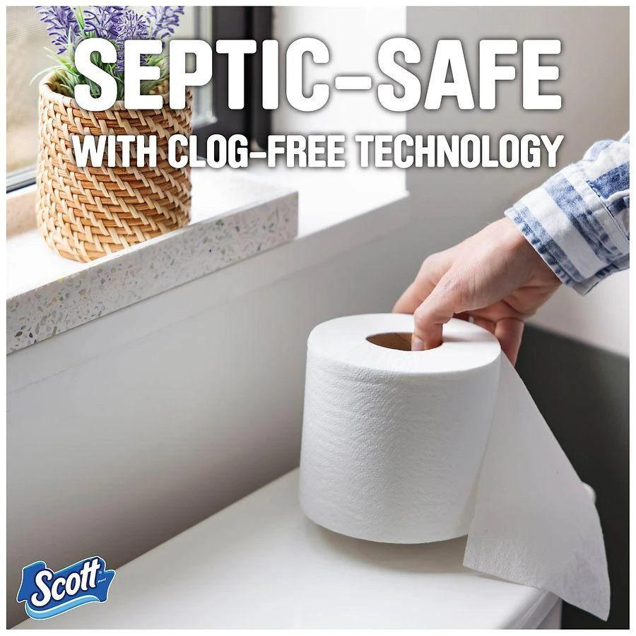 Scott 1000 Toilet Paper Rolls 1 Ply Toilet Tissue Unscented 5