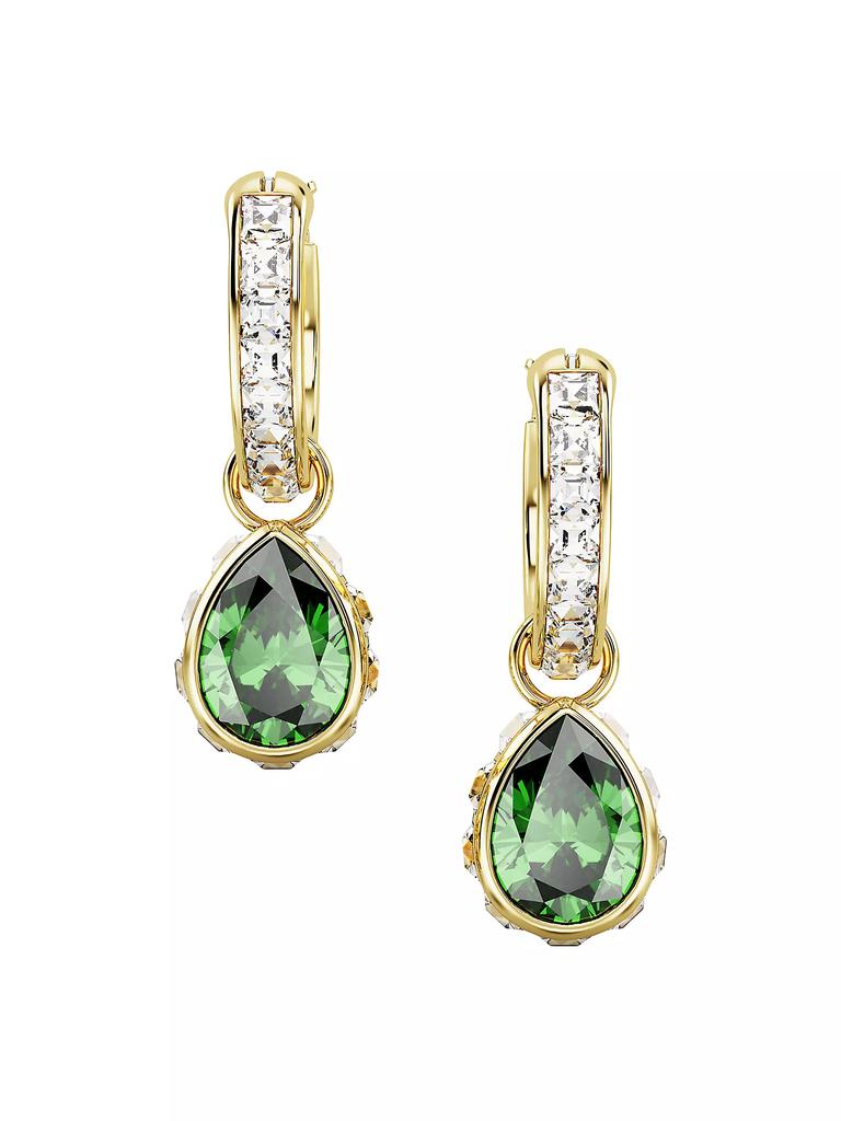 Swarovski Stilla Goldtone & Crystal Pear-Cut Drop Earrings