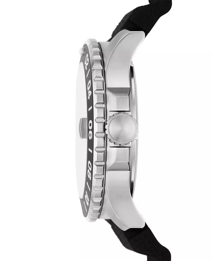 Fossil Men's Blue GMT Black Silicone Watch 46mm 2