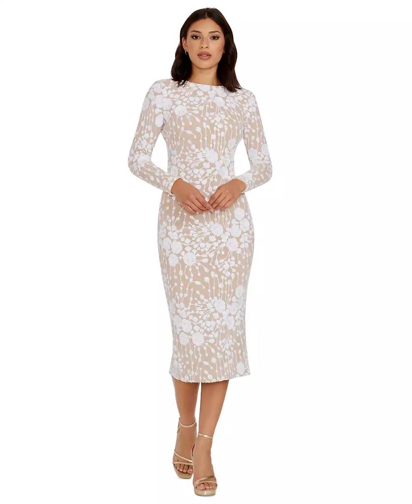 Dress The Population Emery Women's Sequined Bodycon Midi Dress